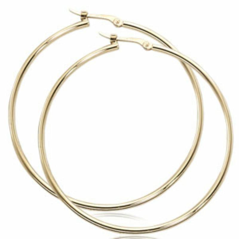 14K Gold 40Mm Hoop Earrings Earrings