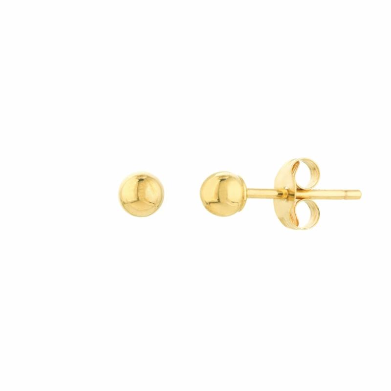 14K Gold Ball Stud Earrings Earrings