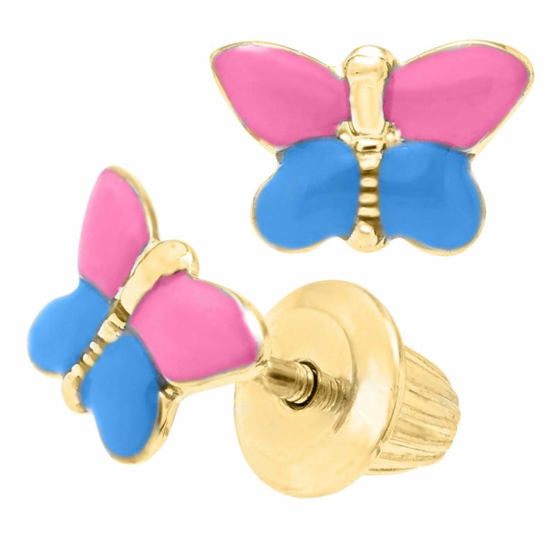 14K Gold Children’s Butterfly Earrings Children's Jewelry