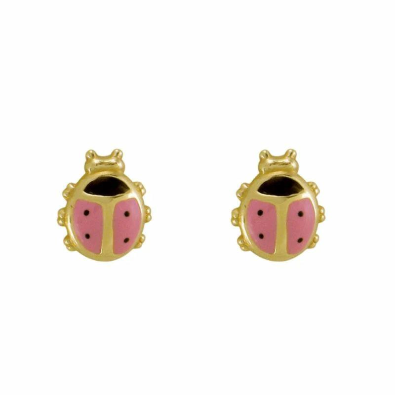 14K Gold Children’s Ladybug Stud Earrings Children's Jewelry