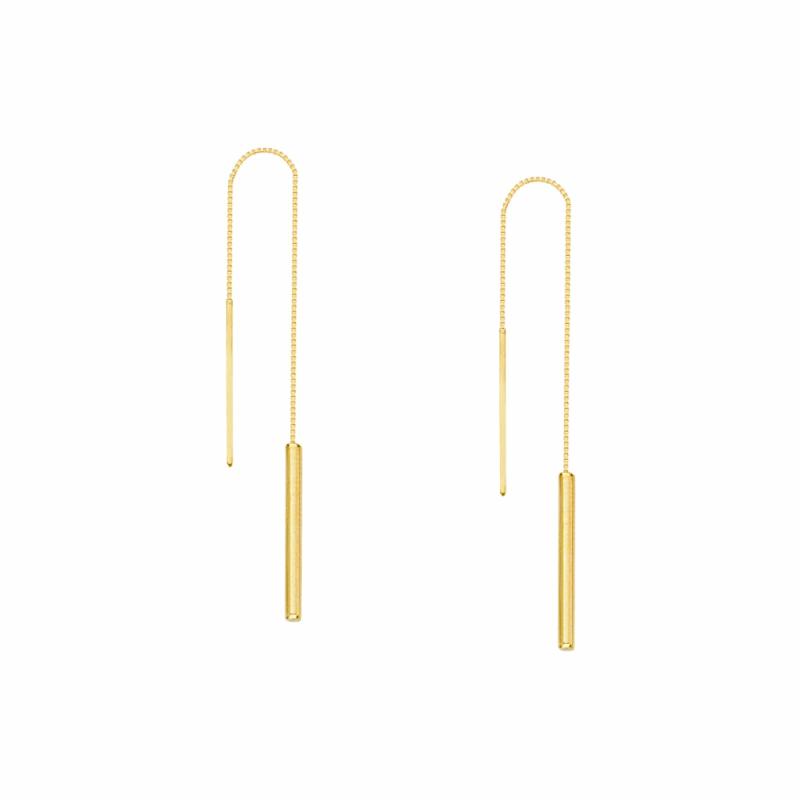 14K Gold Dangling Threader Earrings Earrings