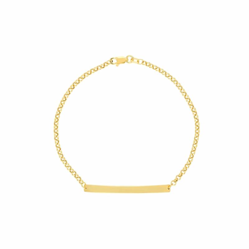 14K Gold Engravable Id Bracelet Bracelets