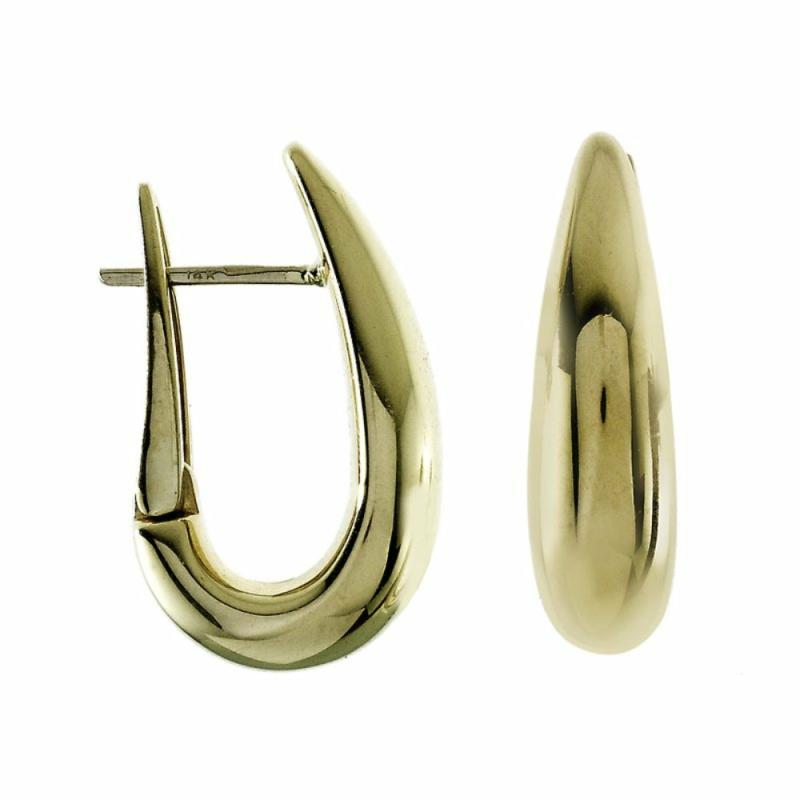 14K Gold Hinged Hoop Earrings Earrings