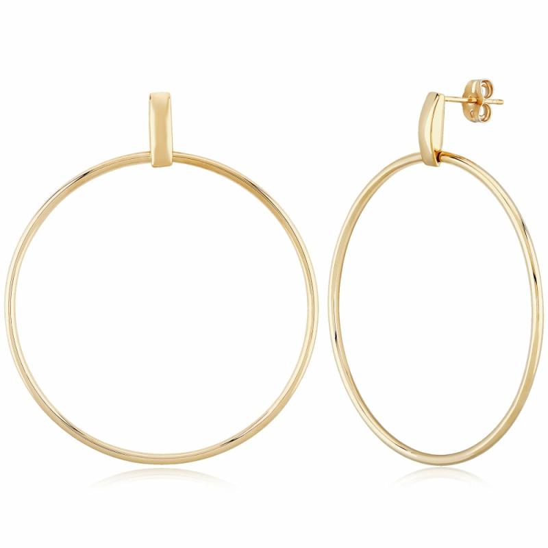 14K Gold Large Hoop Earrings Earrings