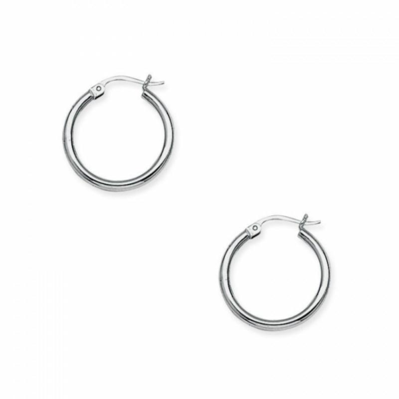 14K Gold Polished Hoop Earrings Earrings