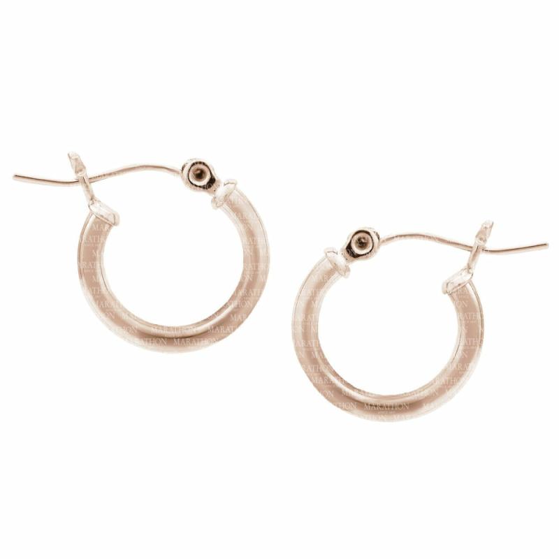 14K Rose Gold Hoop Earrings Earrings