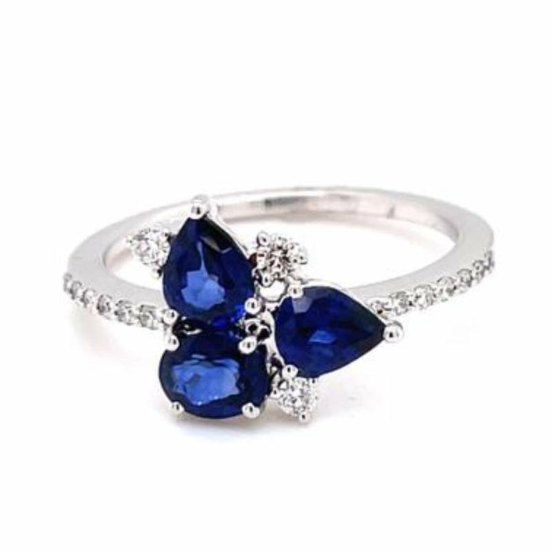 14K Sapphire & Diamond Ring Jewelry