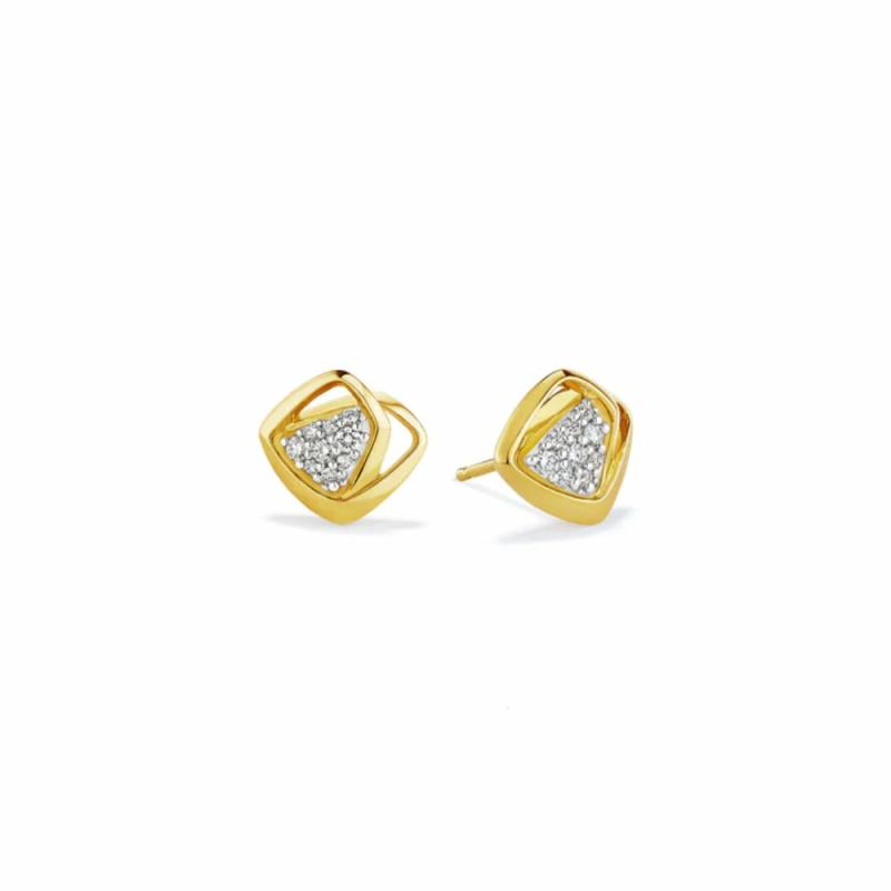 14K Selvaggia Stud Earrings With Diamonds Earrings