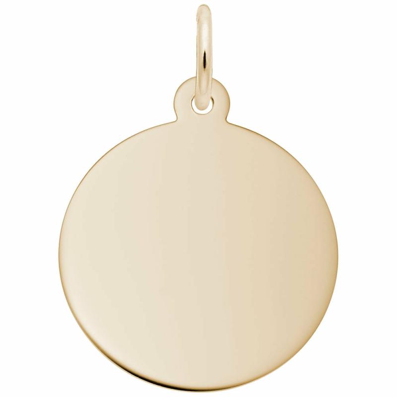 14K Small Round Disc-35 Series Charm Charms & Pendants