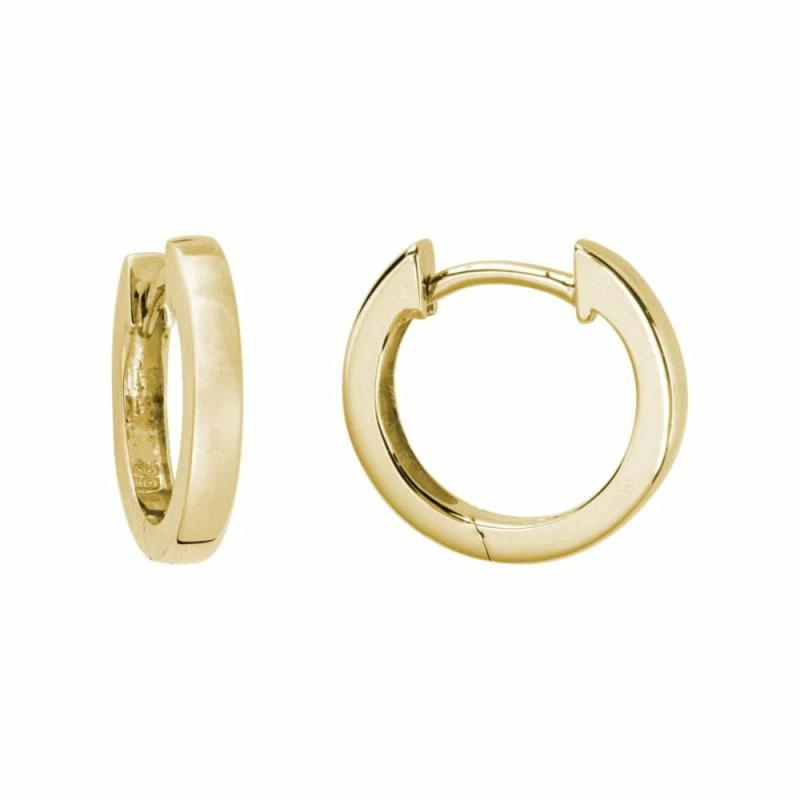 14K Square Edge Hoop Earrings Earrings