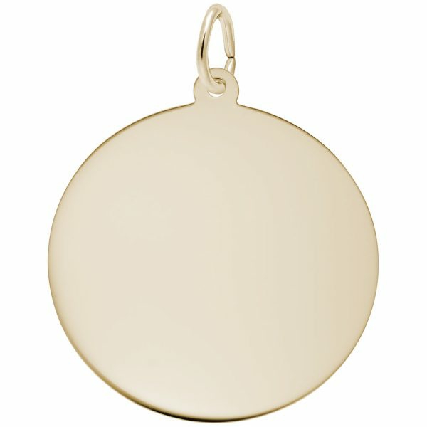 14K Yellow Gold Disc Charm Charms & Pendants