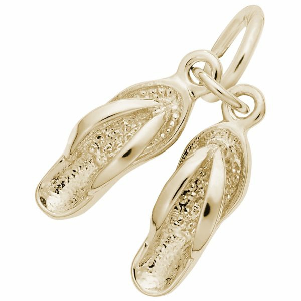 14K Yellow Gold Flip Flop Charm Charms & Pendants