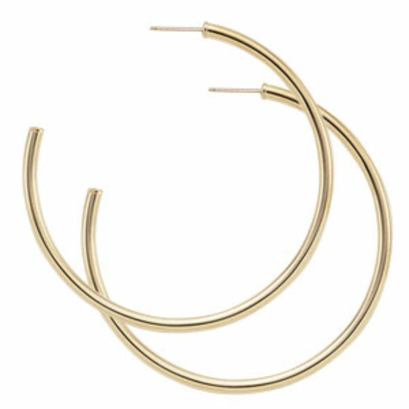 14K Yellow Gold Hoop Earrings Earrings