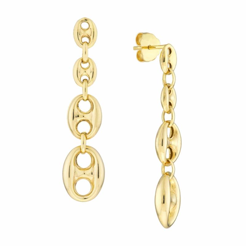 14K Yellow Gold Mariner Drop Earrings Earrings