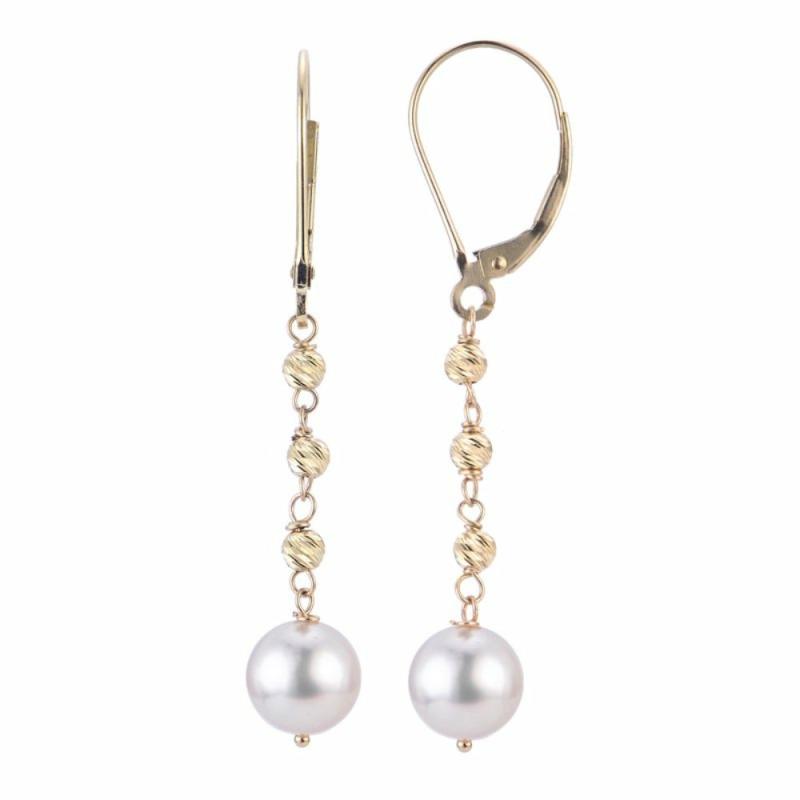 14Kt Gold Akoya Pearl Brilliance Earrings Earrings