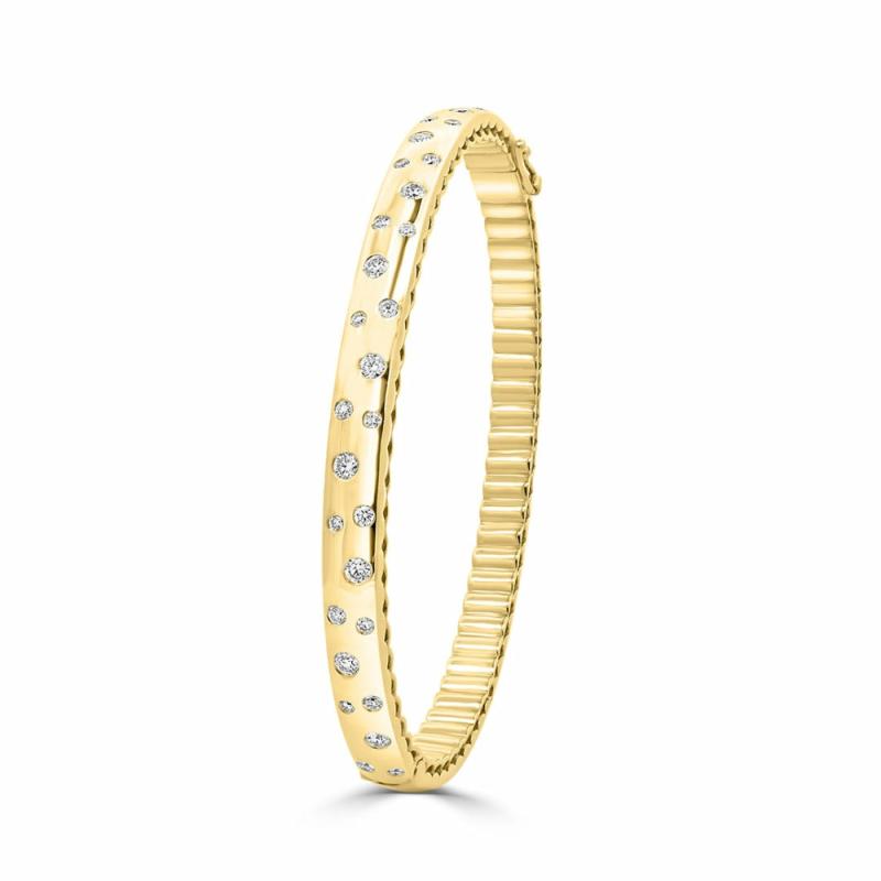 18K Diamond Bangle Bracelet Bracelets