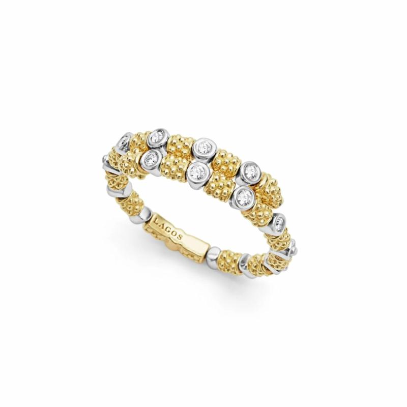 18K Gold & Diamond Superfine Band Ring Jewelry