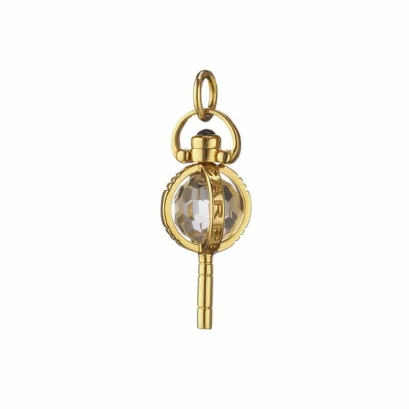 18K Miniature Carpe Diem Pocketwatch Key Charm Charms & Pendants