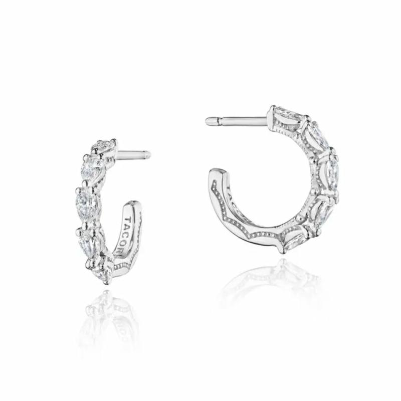 18K Stilla Diamond Hoop Earrings Earrings