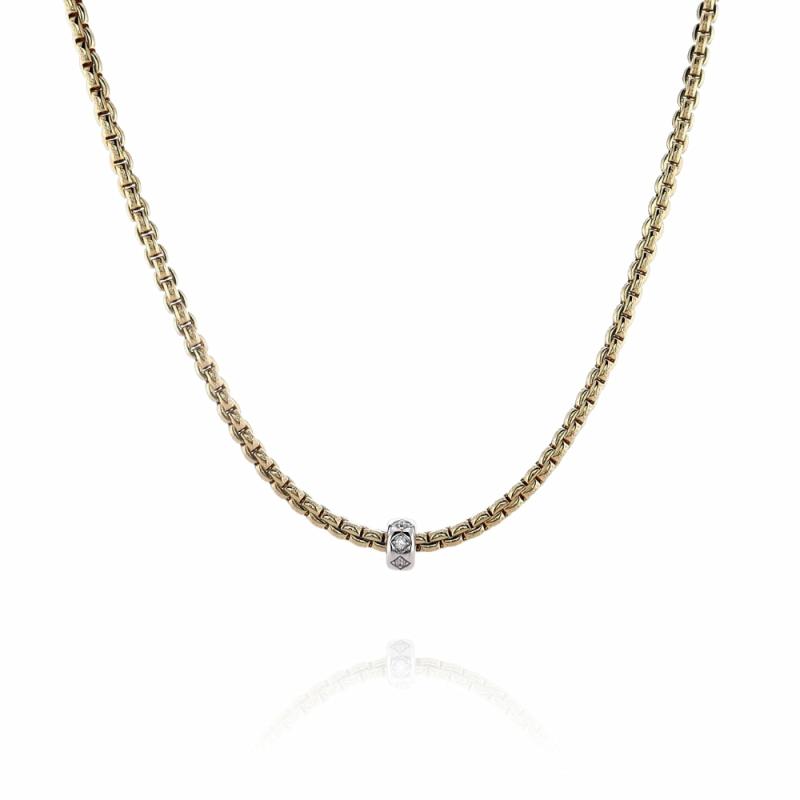 18K Two-Tone 17″ Eka Diamond Necklace Jewelry