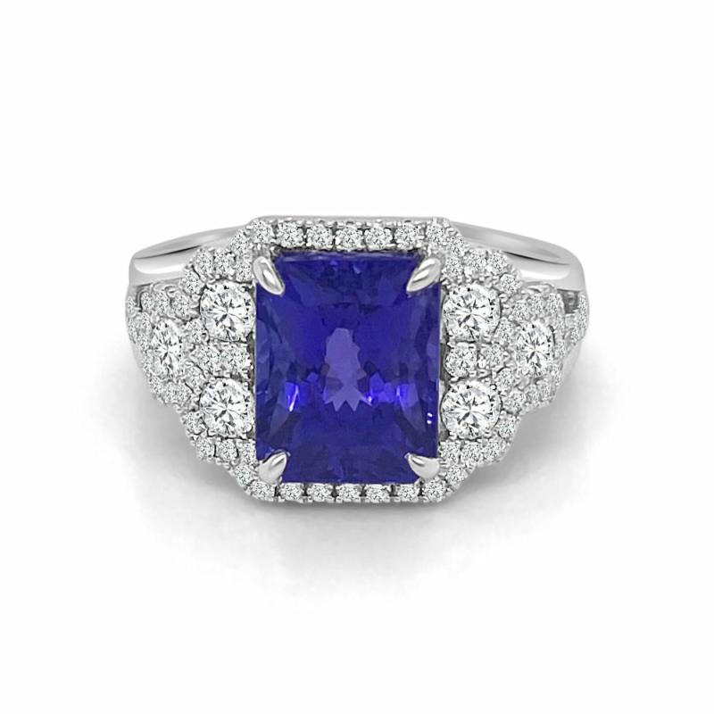 18K White Gold Tanzanite Ring Jewelry