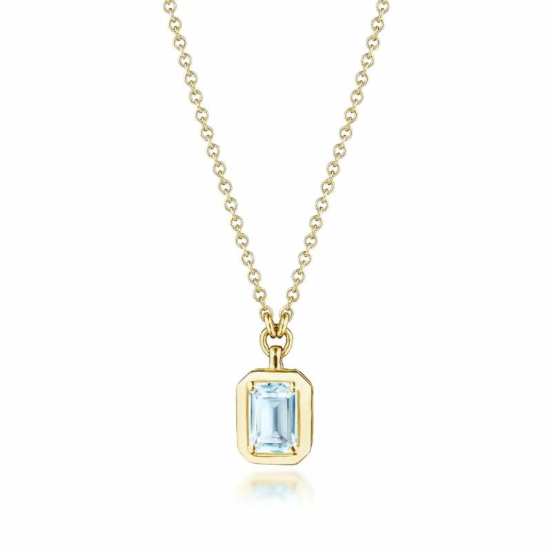 Allure Sky Blue Topaz Necklace, 0.7Ct Jewelry