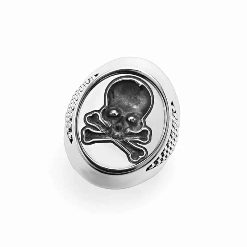 Anthem Silver Skull Signet Ring Jewelry