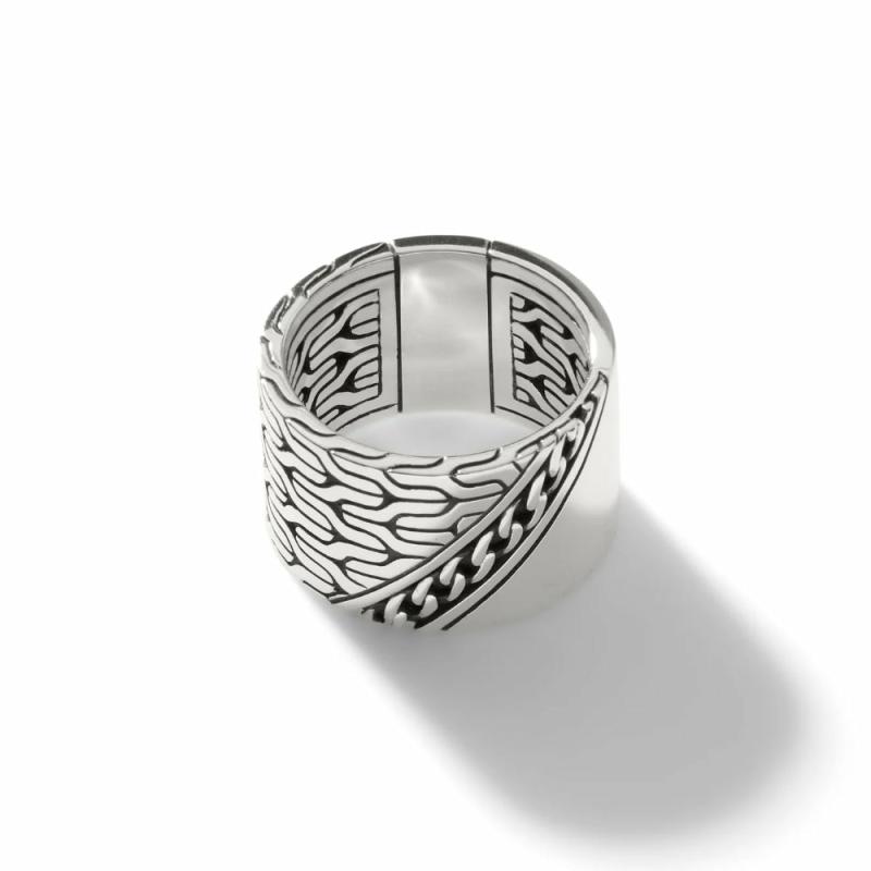 Carved Chain Band Ring Jewelry