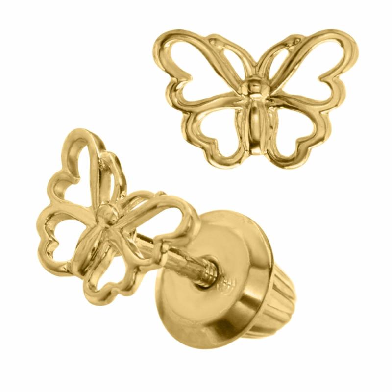 Children’s 14K Gold Butterfly Earrings Children's Jewelry