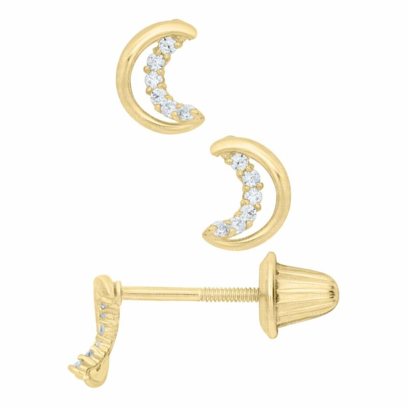 Children’s 14K Half Moon Stud Earrings Children's Jewelry