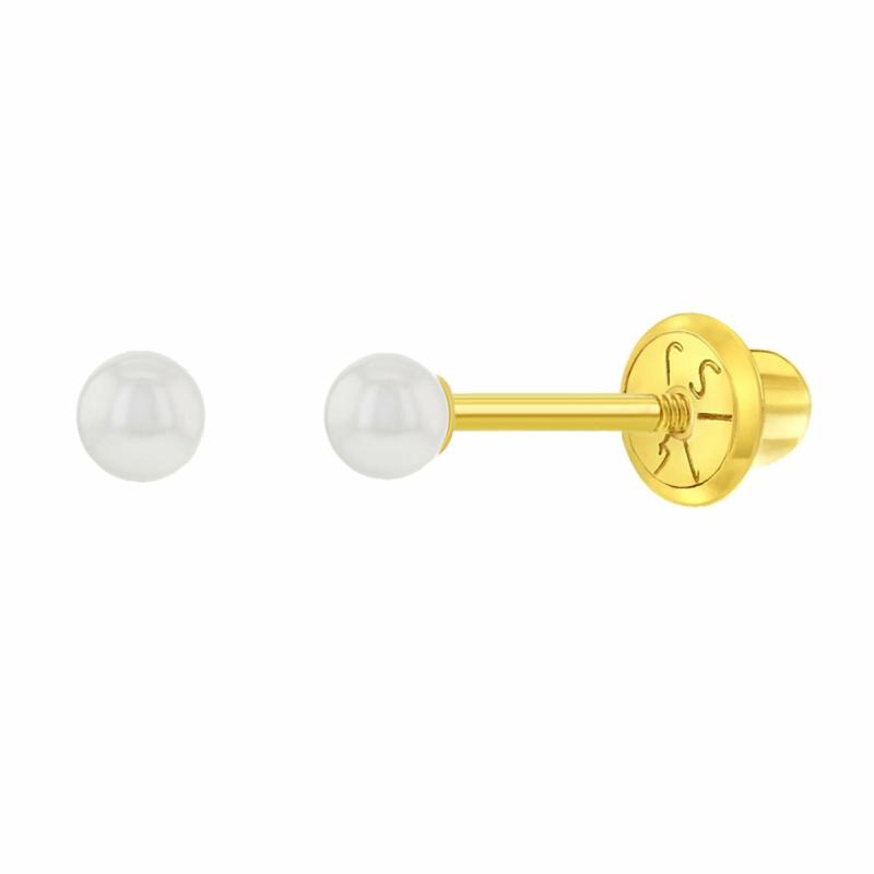 Children’s 14K Yellow Gold 2.5-3Mm Cultured Pearl Stud Earrings Children's Jewelry