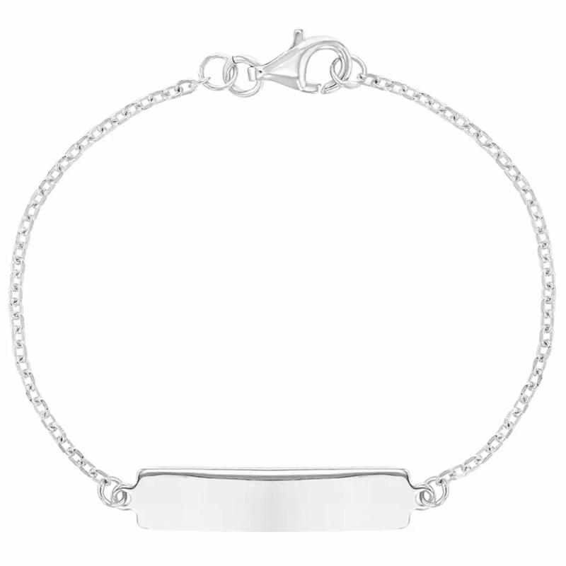 Children’s Silver 5″ Simple Plain Bracelet Children's Jewelry