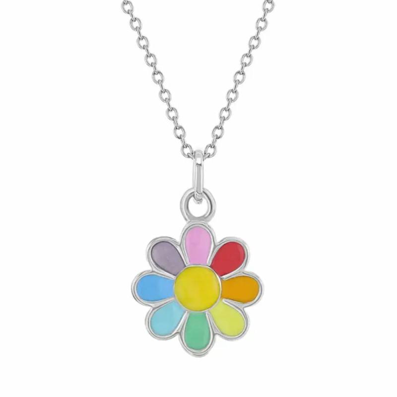 Children’s Silver Flower Power Necklace Children's Jewelry