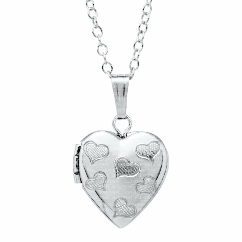 Children’s Silver Heart Locket Necklace Children's Jewelry