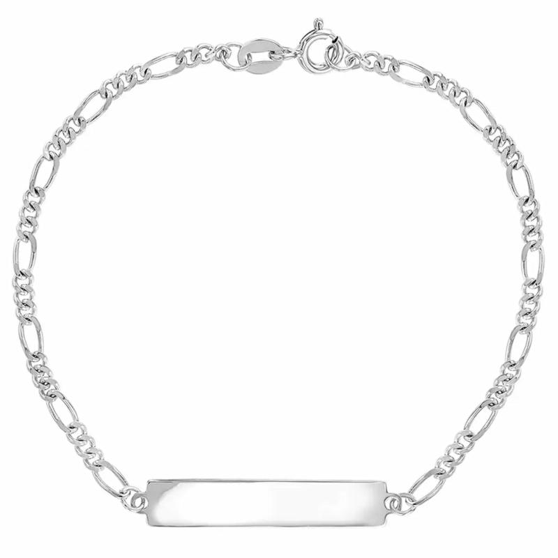 Children’s Silver Tag Id Bracelet Children's Jewelry