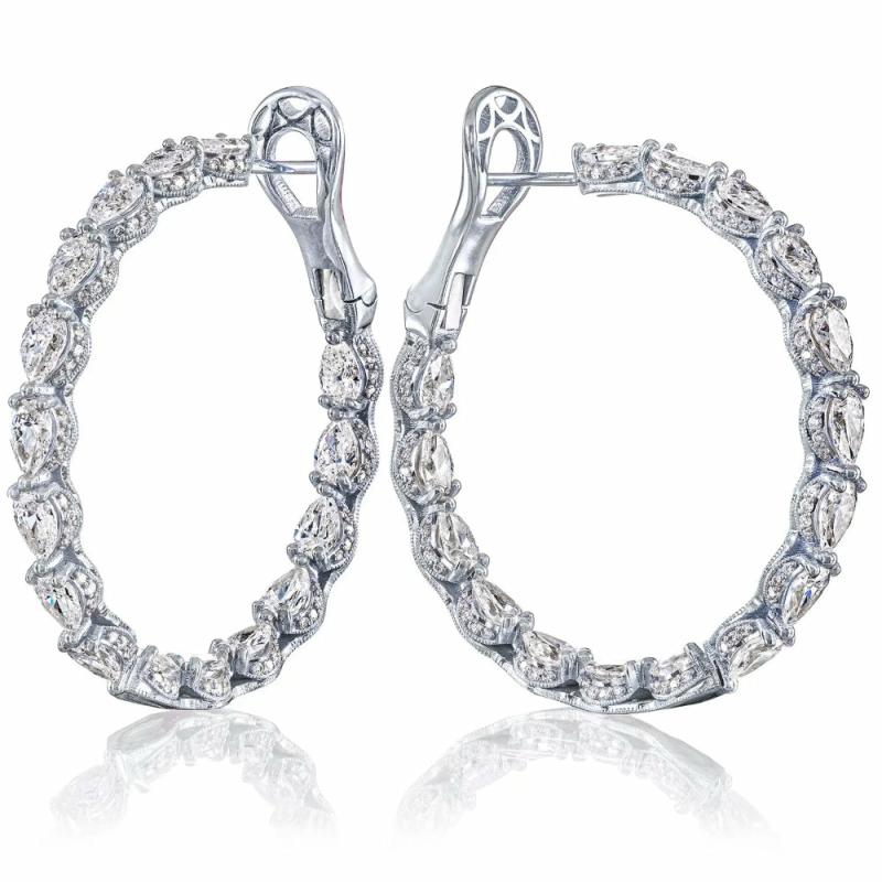 Diamond Hoop Earrings Earrings