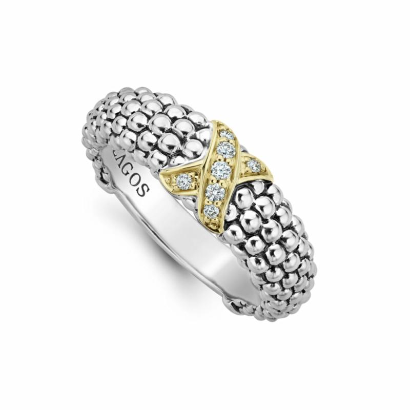 Embrace Two Tone Caviar Lux Ring Jewelry