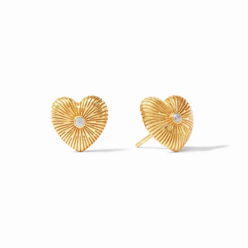 Esme Heart Stud Earrings – Cubic Zirconia Earrings