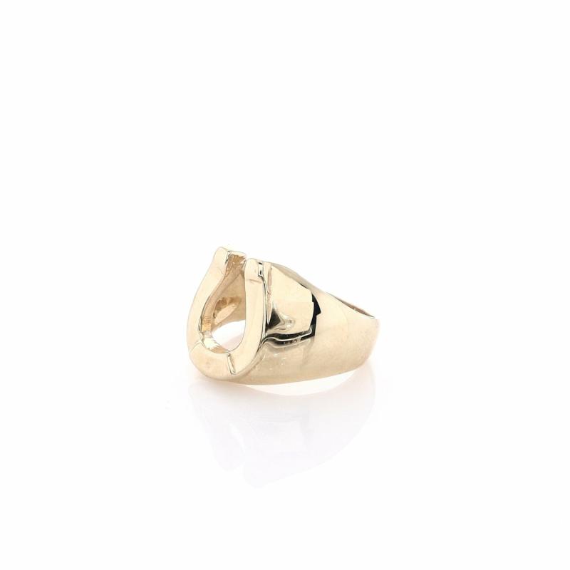 Estate 14K Yellow Gold Polished Horseshoe Design Ring Jewelry