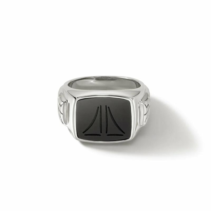 Id Signet Ring With Black Onyx Jewelry