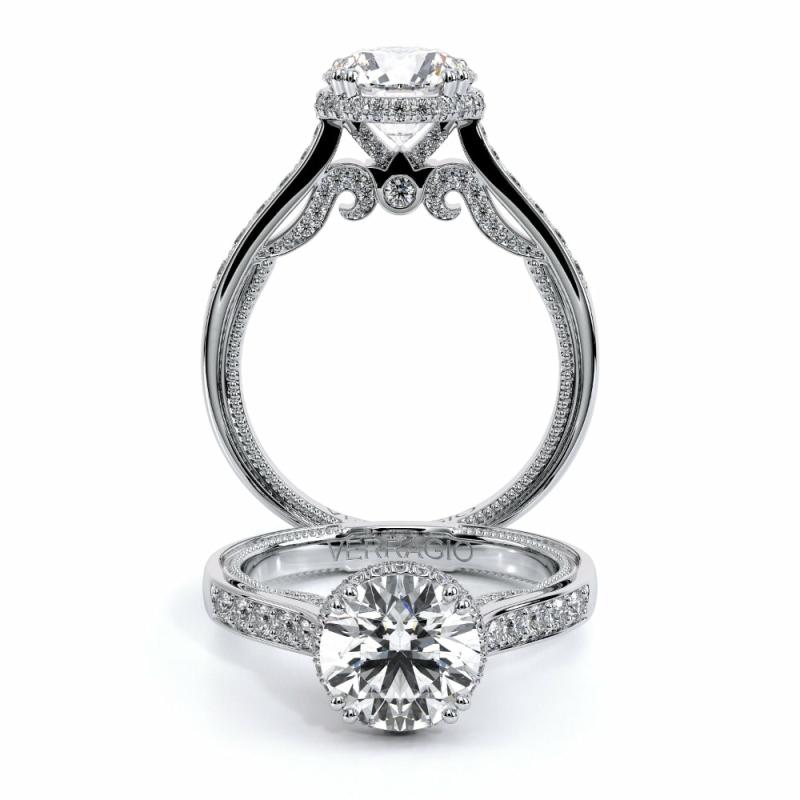 Insignia 18K White Gold Engagement Ring With Halo Jewelry