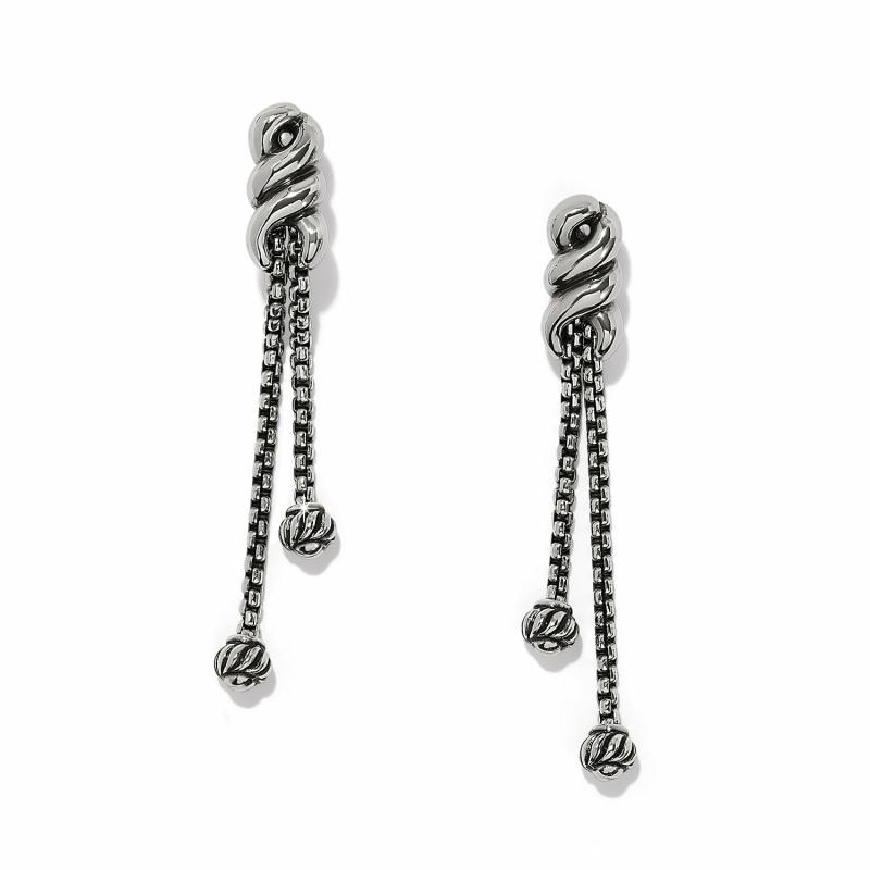 Interlok Twist Double Post Drop Earrings Earrings