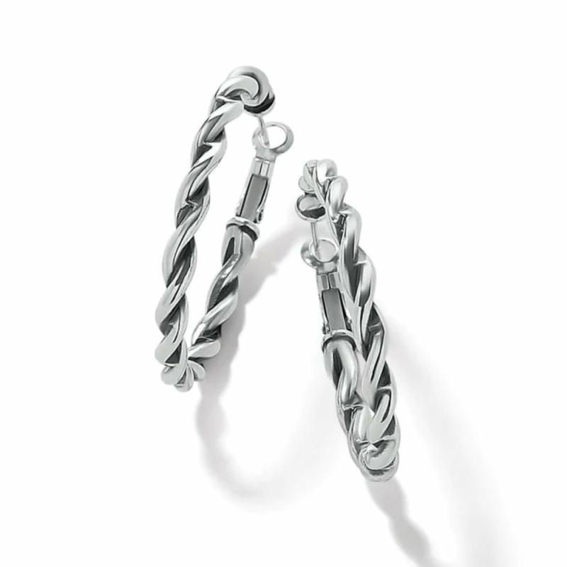 Interlok Twist Oval Leverback Hoop Earrings Earrings