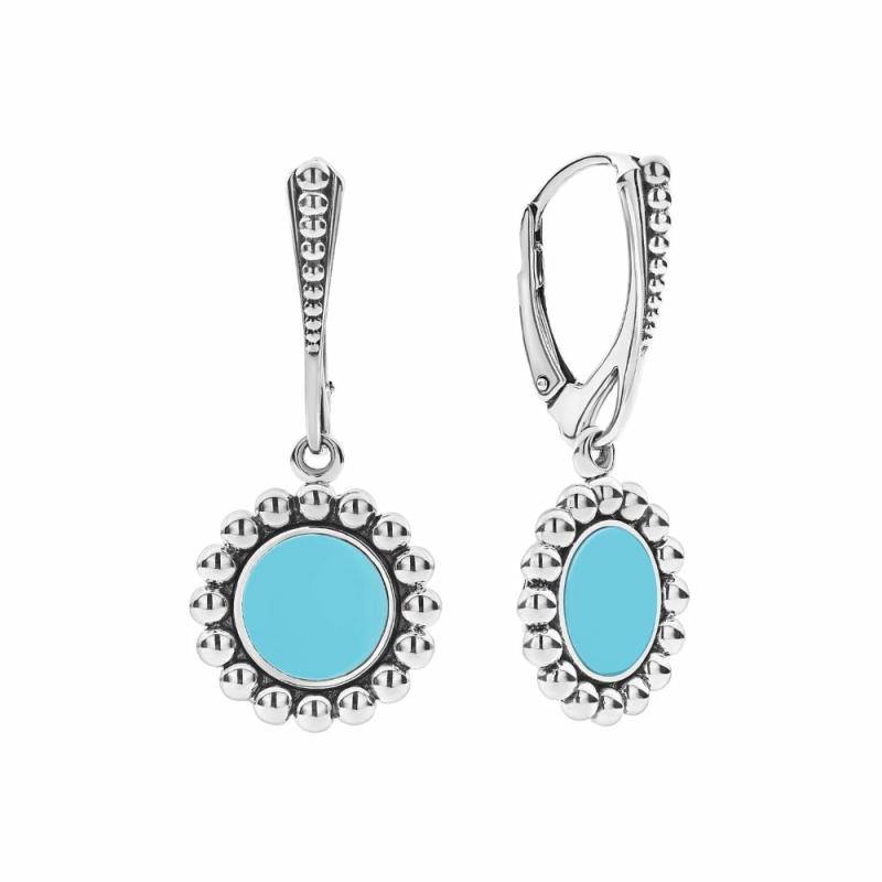 Maya Blue Ceramic Drop Earrings Earrings