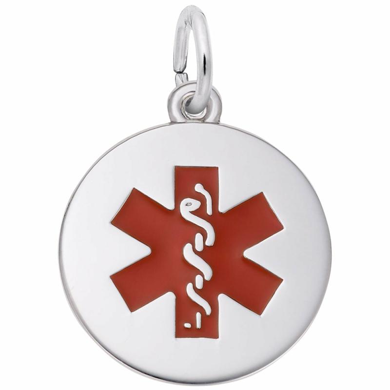 Medical Symbol Disc Charm – Red Symbol Charms & Pendants