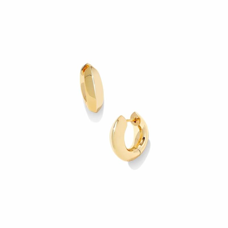 Mikki Metal Huggie Earrings In Gold Earrings