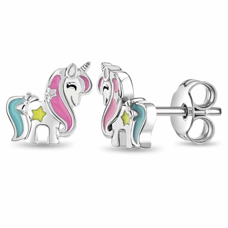 Miss Unicorn Girl Earrings Children's Jewelry