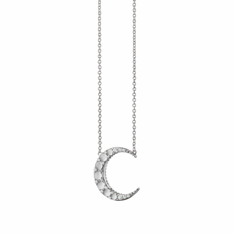 Moonstone Midi Crescent Moon Necklace Jewelry