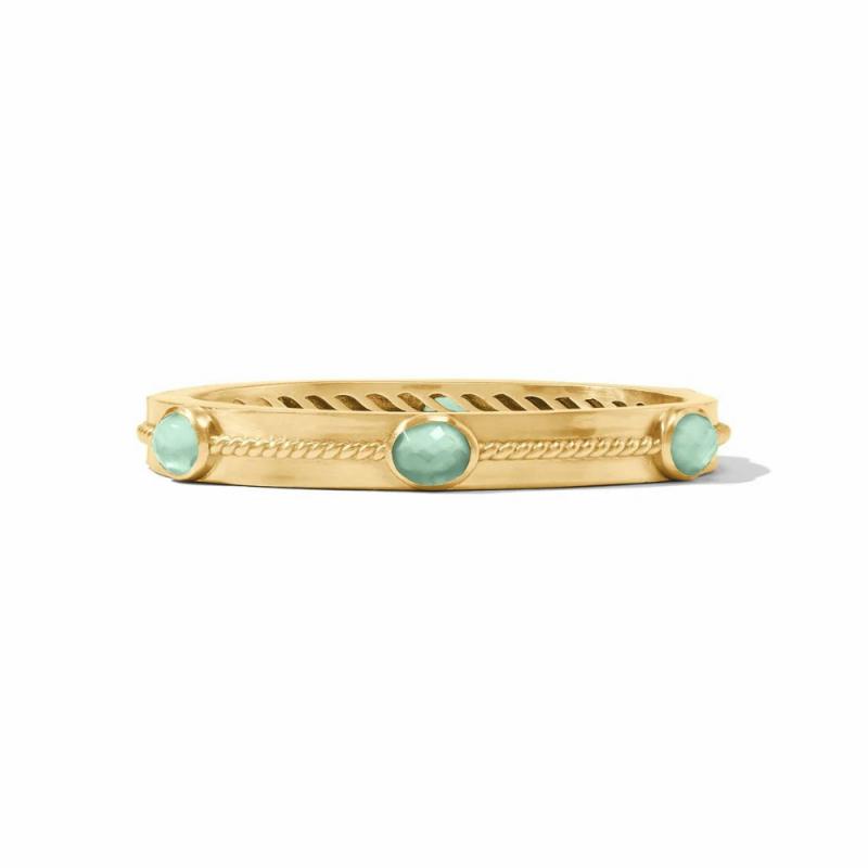 Nassau Stone Hinge Bangle Bracelets