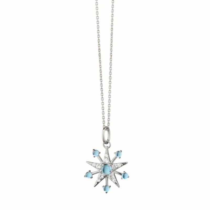 Petite Sapphire & Blue Topaz Star Necklace Jewelry